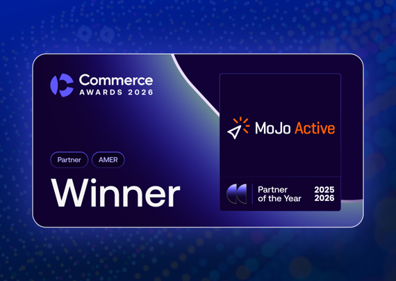 Cobranded badge for Commerce and MoJo Active Cobranded badge for Commerce and MoJo Active